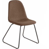 Webstoff Stühle in Hellbraun Metallbügeln (Set) von Möbel4Life