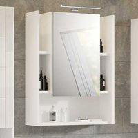 Weißer Bad Spiegelschrank 60 cm breit auch mit Beleuchtung von Möbel4Life