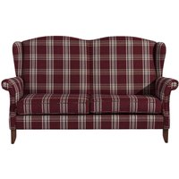 Wohnzimmer Couch Karo rot im Landhausstil 193 cm breit von Möbel4Life