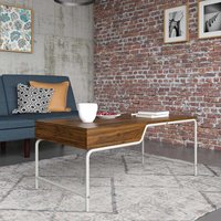 Wohnzimmer Tisch Retrostil in Walnussfarben Vierfußgestell von Möbel4Life