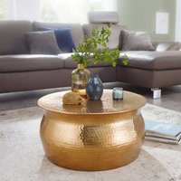 Wohnzimmer Tisch aus Aluminium Goldfarben von Möbel4Life