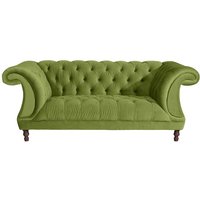 Wohnzimmercouch 2-Sitzer in Oliv Grün Samtvelours Barockstil von Möbel4Life