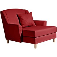Xxl Sessel rot im Landhausstil Kunstleder und Buchenholz von Möbel4Life