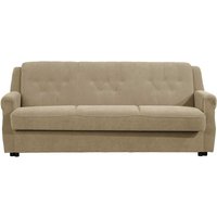 Zweisitzer Schlafsofa Beige im klassischen Stil 207 cm breit von Möbel4Life