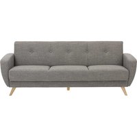 Zweisitzer Schlafsofa grau mit Rücken Klappmechanik 230 cm breit von Möbel4Life