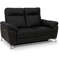 Zweisitzer Sofa mit Relaxfunktion Schwarz von Möbel4Life