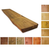 Massivholz Wandregal Mit Baumkante 17-20cm Tief/4cm Stark - Versch. Farben Und Größen Individualisierbar von MoebelDesign