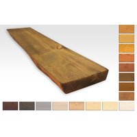 Massivholz Wandregal Mit Baumkante 20-23cm Tief/4cm Stark - Versch. Farben Und Größen Individualisierbar Holzregal von MoebelDesign