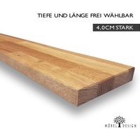 Wandregal Eiche Massiv Stabverleimt Wandboard Schwebendes Massivholz Regalbrett Aus Eichenholz Schwimmendes Holzregal von MoebelDesign