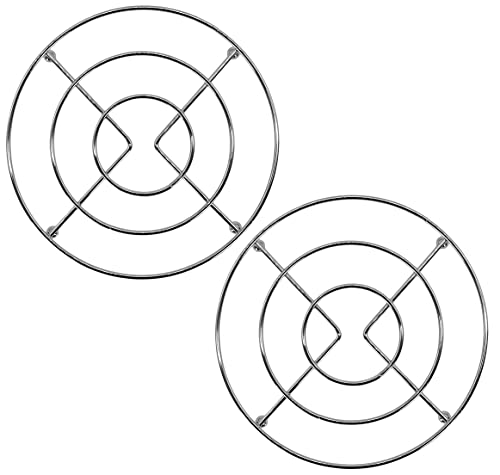 2X Topfuntersetzer aus Metall Pfannenuntersetzer Töpfe Pfannen Teekanne Tisch Untersetzer Ø17cm von Möbelbörse