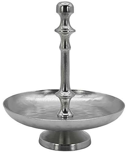 Möbelbörse Edle Etagere - Höhe 20cm - Obstschale Obstkorb Gebäckschale Obst Schale Silber Vintage Metall von Möbelbörse