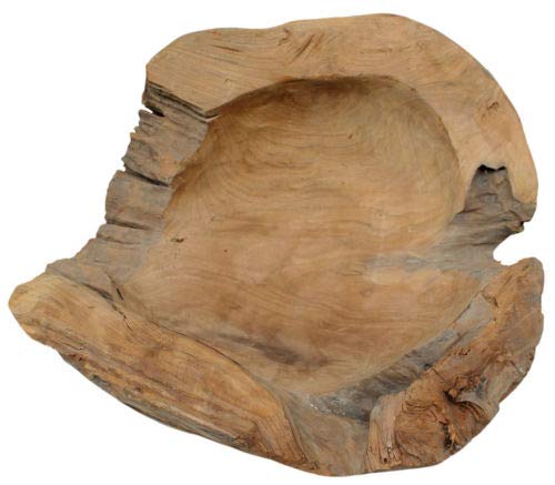 Möbelbörse Teakholzschale Durchmesser 60cm Teakholz Schale Obstschale Holz Deko Schale Massiv Hochwertig XXL von Möbelbörse