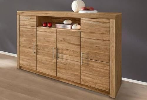 Möbeldesign Team 2000 Highboard Anrichte Kommode Sideboard wildeiche teilmassiv, geölt 3442-10 von Möbeldesign Team 2000