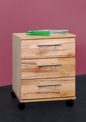 Möbeldesign Team 2000 Rollcontainer Bürocontainer Schubcontainer kernbuche Teil-massiv, geölt 2042-5 von Möbeldesign Team 2000