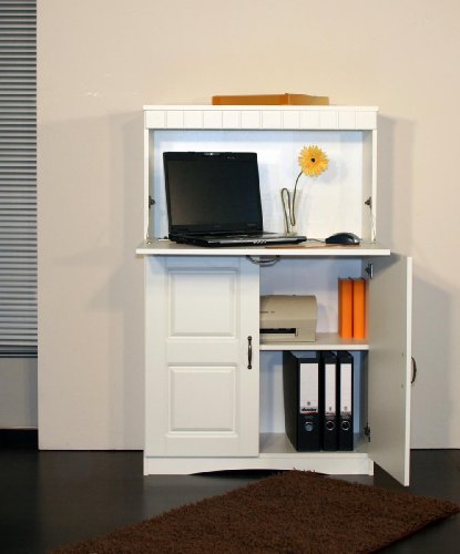 Möbeldesign Team 2000 Sekretär oder PC-Schrank im Landhausstil, in weiß 4132-1 von Möbeldesign Team 2000