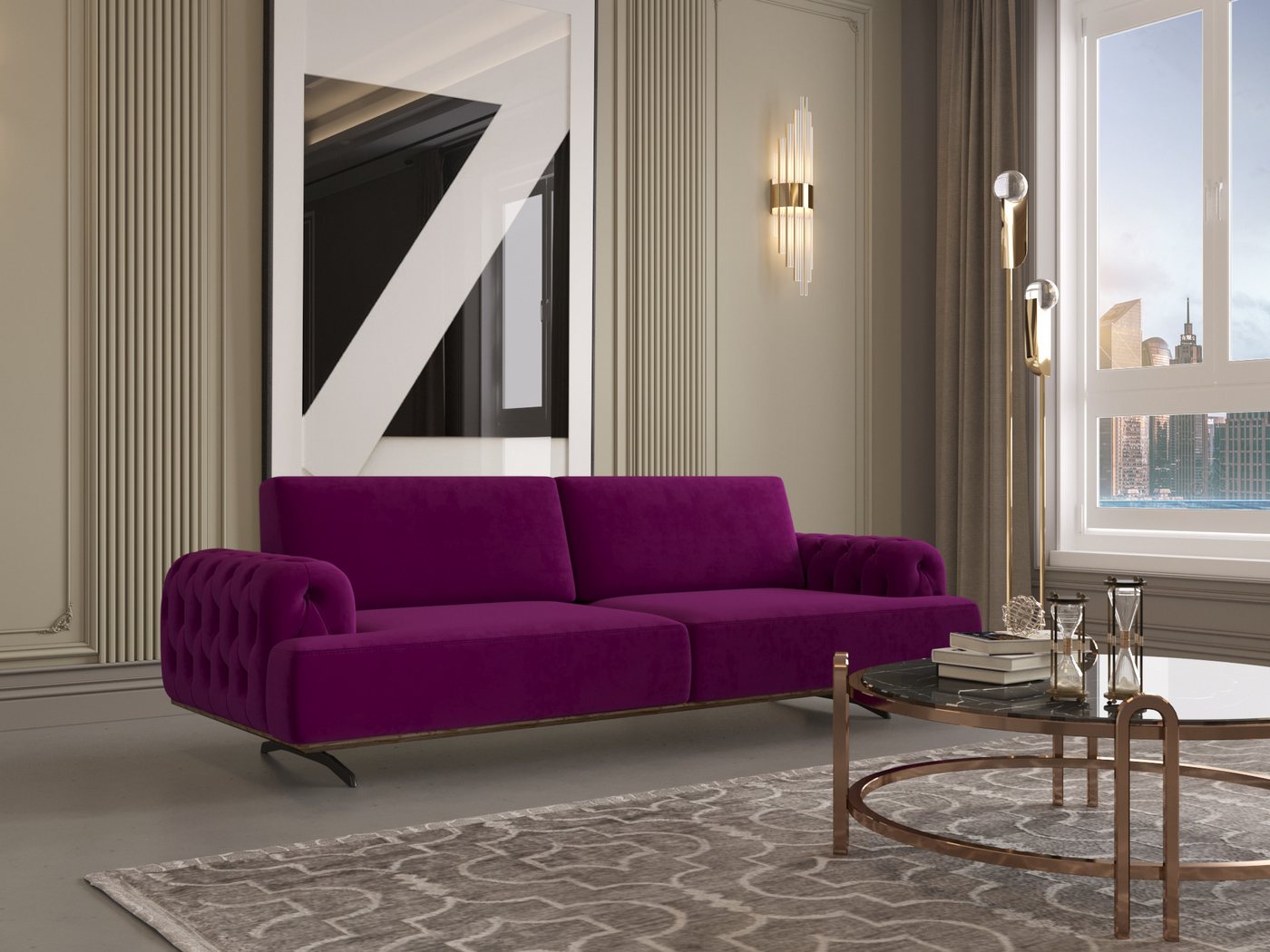 Möbeldreams Chesterfield-Sofa Chesterfield Sofa Modern Verstellbare Rückenlehne Möbeldreams Chesterfield-Sofa Chesterfield Sofa Modern Verstellbare Rückenlehne von Möbeldreams