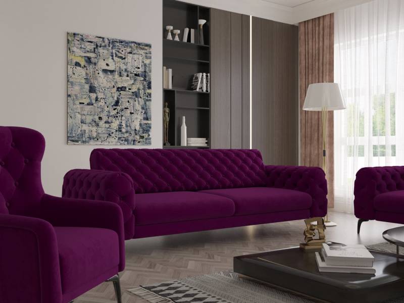 Möbeldreams Chesterfield-Sofa Sofa-Set Arizona Chesterfield Schlaffunktion 3-2-1 .3-3-1 .3-1 .2-1, Schlaffunktion von Möbeldreams
