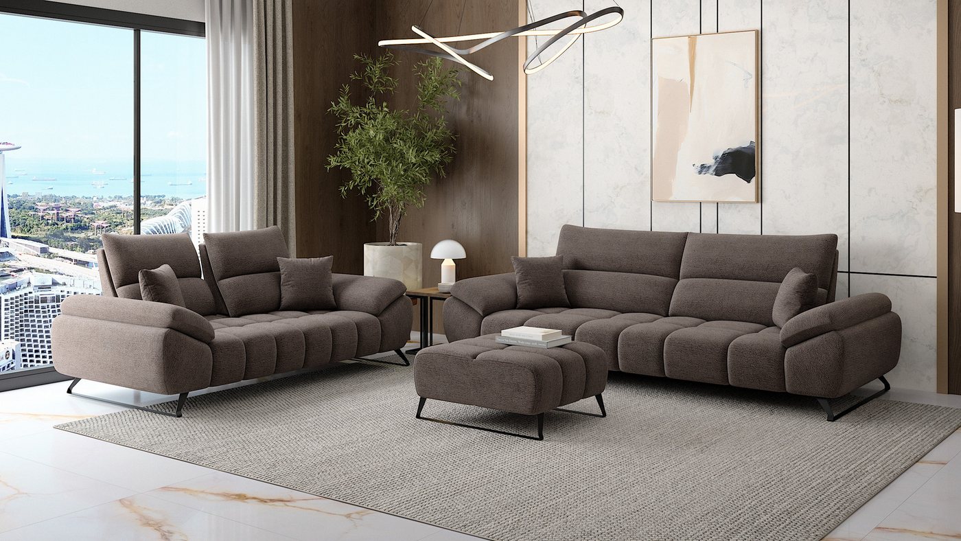 Möbeldreams Polstergarnitur Sofa-Set Ruby – Bouclé-Struktur, verschiebbare Lehne für Schlafbereich, (Set oder als Einzelsofas – wahlweise als 3-Sitzer oder 2-Sitzer, 3-tlg., 3-3-1 Set, 3-2-1 Set, 2 Sitzer oder 3 Sitzer), Kaltschaum, Pflegeleicht, ideal für Familien & Haustiere Möbeldreams Polstergarnitur Sofa-Set Ruby – Bouclé-Struktur, verschiebbare Lehne für Schlafbereich, (Set oder als Einzelsofas – wahlweise als 3-Sitzer oder 2-Sitzer, 3-tlg., 3-3-1 Set, 3-2-1 Set, 2 Sitzer oder 3 Sitzer), Kaltschaum, Pflegeleicht, ideal für Familien & Haustiere von Möbeldreams