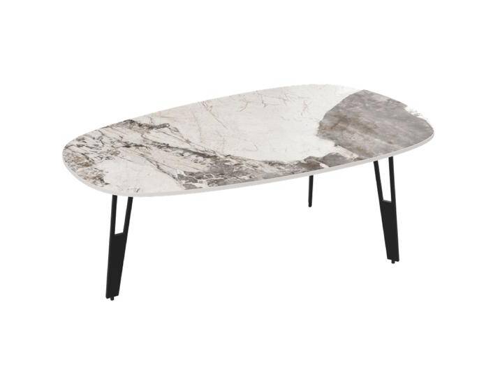 Akante Couchtisch Galice mit Keramikplatte und durchbrochenen Tischbeinen aus Mattschwarz lackiertem Stahl in 4 Höhen wählbar versandkostenfrei kaufen von Moebelexperten24.de