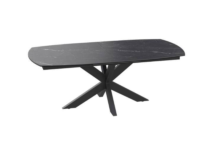 Akante Esstisch ausziehbar Phoenix DT169 oder DT071 mit Keramikplatte und Metallgestell mattschwarz lackiert in zwei Größen online kaufen von Moebelexperten24.de