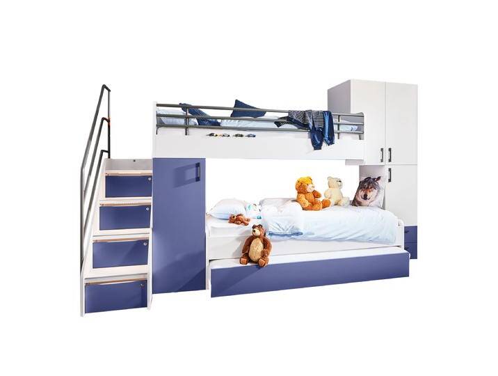 Rudolf Möbel Level 2 Etagenbett-Kombination mit 2x Liegeflächen in Alpinweiß mit Absetzungen Farbe wählbar optional mit Zusatzausstattung Rudolf Möbel Level 2 Etagenbett-Kombination mit 2x Liegeflächen in Alpinweiß mit Absetzungen Farbe wählbar optional mit Zusatzausstattung von Moebelexperten24.de