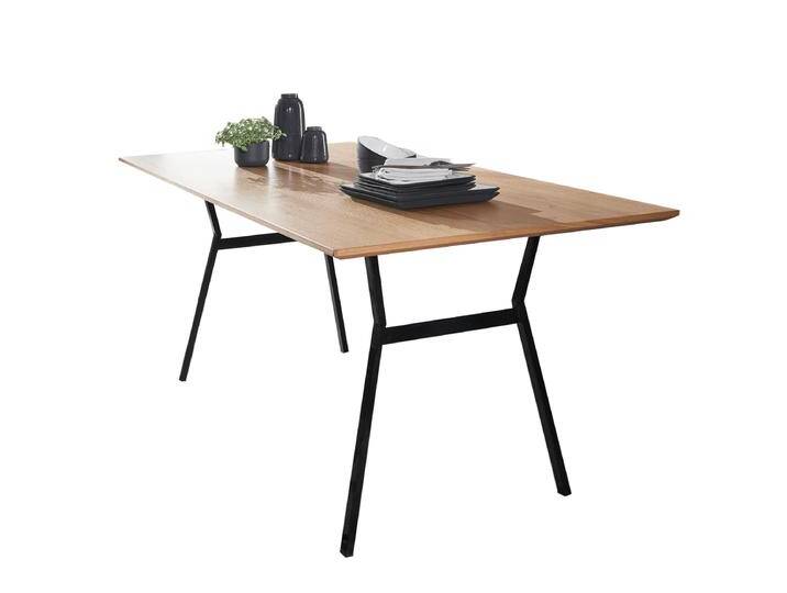 Schösswender Arizona Esstisch fester Platte in Wildeiche natur lackiert furniert Vierfußtisch mit Metallgestell schwarz lackiert Größe wählbar Schösswender Arizona Esstisch fester Platte in Wildeiche natur lackiert furniert Vierfußtisch mit Metallgestell schwarz lackiert Größe wählbar von Moebelexperten24.de