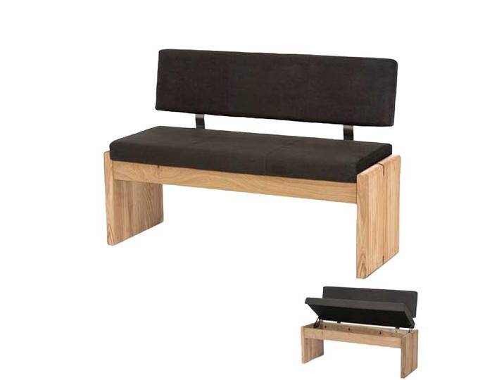 Standard furniture Sitzbank Stresa in Eiche rustik geölt Massivholz mit gepolsterter Rückenlehne und Truhe Größe und Bezugausführung wählbar Standard furniture Sitzbank Stresa in Eiche rustik geölt Massivholz mit gepolsterter Rückenlehne und Truhe Größe und Bezugausführung wählbar von Moebelexperten24.de