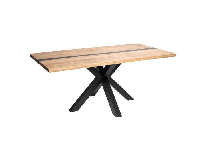 Standard furniture rechteckiger Esstisch Devon mit Massivholzplatte in Eiche rustik Epoxid Harz Tisch mit gerader Kante Gestell und Größe wählbar Standard furniture rechteckiger Esstisch Devon mit Massivholzplatte in Eiche rustik Epoxid Harz Tisch mit gerader Kante Gestell und Größe wählbar von Moebelexperten24.de