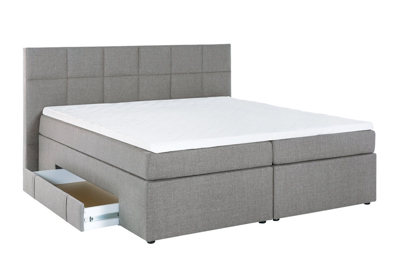 Möbelfreude Boxspringbett Boxspringbett Bea mit Bettkasten Hellgrau 160x..., Hellgrau 160x200 cm H3 7-Zonen-Taschenfederkern Matratze + Visco-Toppe Möbelfreude Boxspringbett Boxspringbett Bea mit Bettkasten Hellgrau 160x..., Hellgrau 160x200 cm H3 7-Zonen-Taschenfederkern Matratze + Visco-Toppe von RAVENSBERGER Matratzen