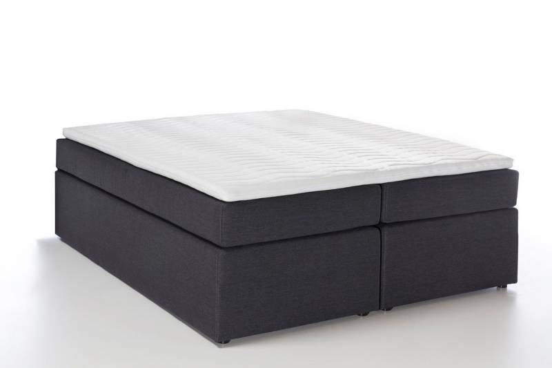 Möbelfreude Boxspringbett Boxspringbett Bella Anthrazit 220x200 cm H3, Anthrazit 220x200 cm H3, 7-Zonen Taschenfederkern-Matratze inkl. Visco von Möbelfreude