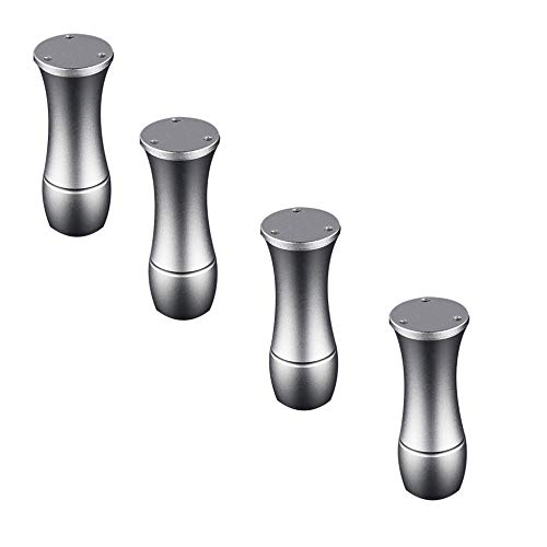 LYNN Möbelstützfuß Multifunktion Einstellbar Raum Aluminium Stützbein Sofa Bett Möbelbeine 4 Stück Mehrere Größen 8-20Cm Hoch Verdicktes Material/Silber / 4.5 * 12cm von Möbelfüße