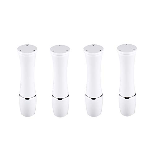 LYNN Möbelstützfuß Multifunktion Einstellbar Raum Aluminium Stützbein Sofa Bett Möbelbeine 4 Stück Mehrere Größen 8-20Cm Hoch Verdicktes Material/Weiß / 4.5 * 15cm von Möbelfüße
