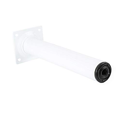 Amig Möbelfuss Tischbein Sofafuss Rund ø 30mm Höhe 350mm Schwarz Weiß oder Silber (Weiß) von Amig