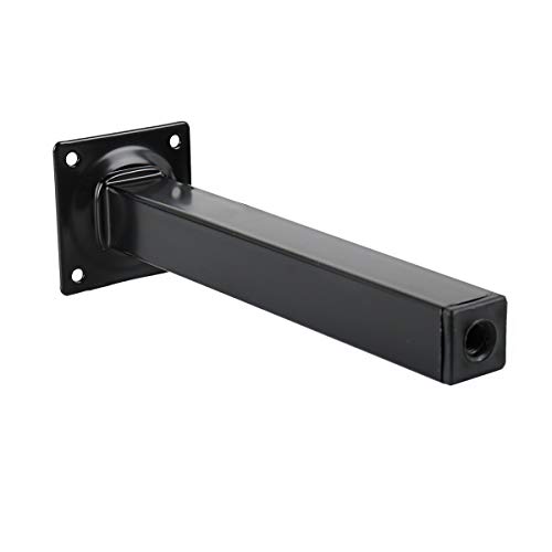Möbelfuss Tischbein Weiß Silber oder Schwarz Eckig 200mm x 25mm x 25mm (Schwarz) von Möbelfuss