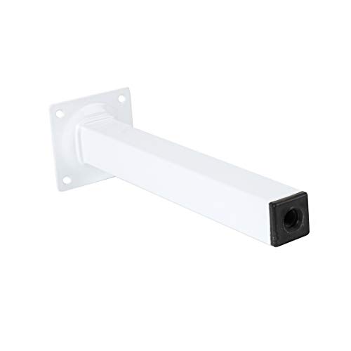 Möbelfuss Möbelfuß Metall Eckig 500mm x 25mm x 25mm Weiß von Möbelfuss