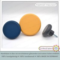 1x Wandhaken Holzwand Trockenbauwand Mit Schraube Garderobenhaken Rund Jumbo Knobs Kleiderhaken Haken Wandaufhängung Taschenhaken Holz von MoebelgriffStylisten