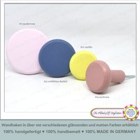 4Er Set Matte Garderobenhaken Wandhaken Kreidefarbe Rund Jumbo Knobs Rosa Kleiderhaken Haken Wandaufhängung Mantelhaken Holz Mattfarben von MoebelgriffStylisten