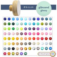 Jumbo Knobs 6-12 cm Xl Möbelknopf Möbelknauf Groß Holz Handbemalt Uni Buche Massivholz Einfarbig Made in Germany Kinderzimmer Bunt Glänzend von MoebelgriffStylisten