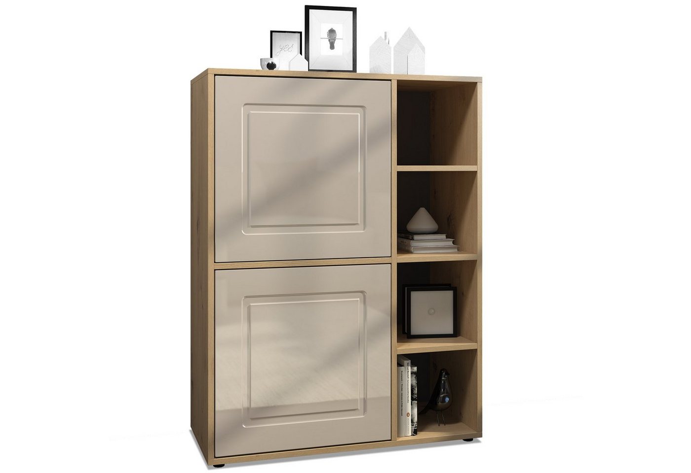 Möbelhandel Klipenstein Highboard NOAH V1, Kommode Schrank Landhaus, Korpus Eiche Artisan von Möbelhandel Klipenstein