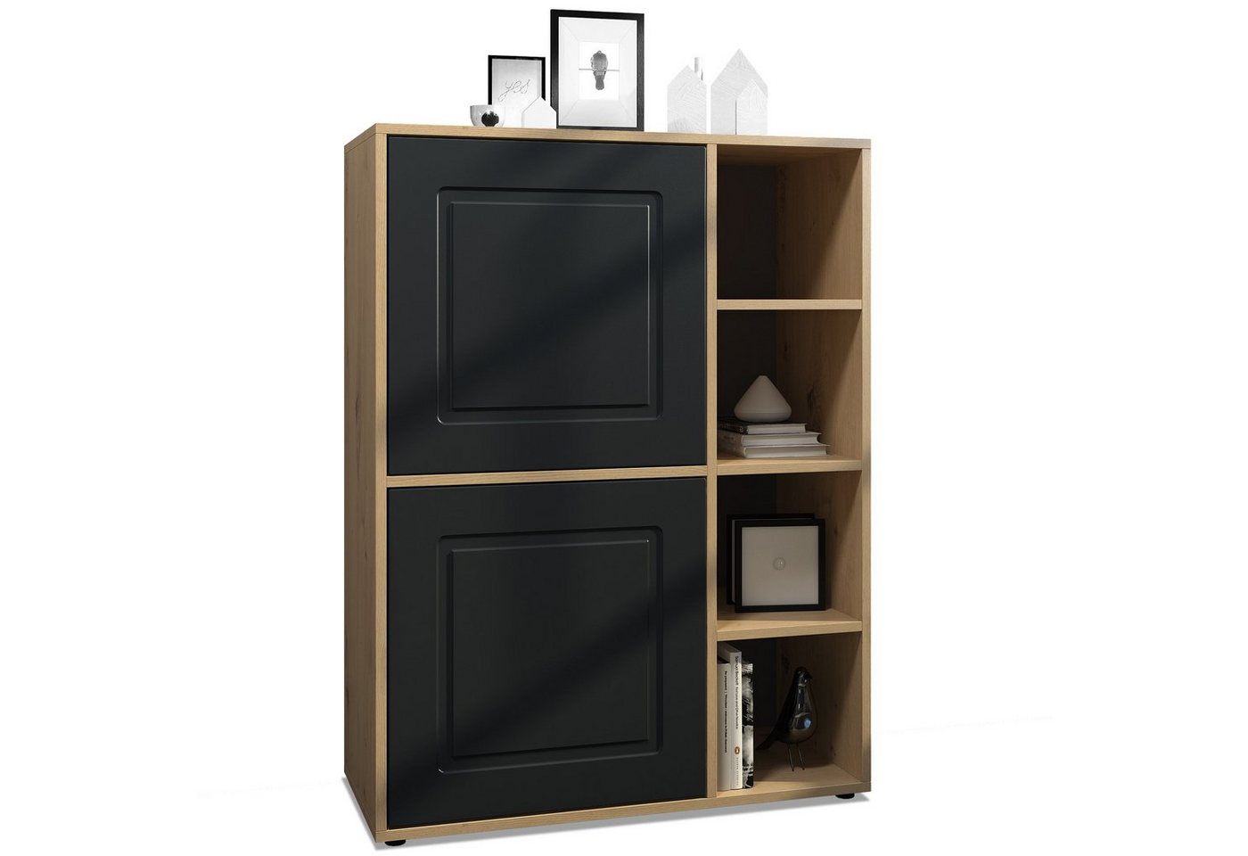 Möbelhandel Klipenstein Highboard NOAH V1, Kommode Schrank Landhaus, Korpus Eiche Artisan von Möbelhandel Klipenstein