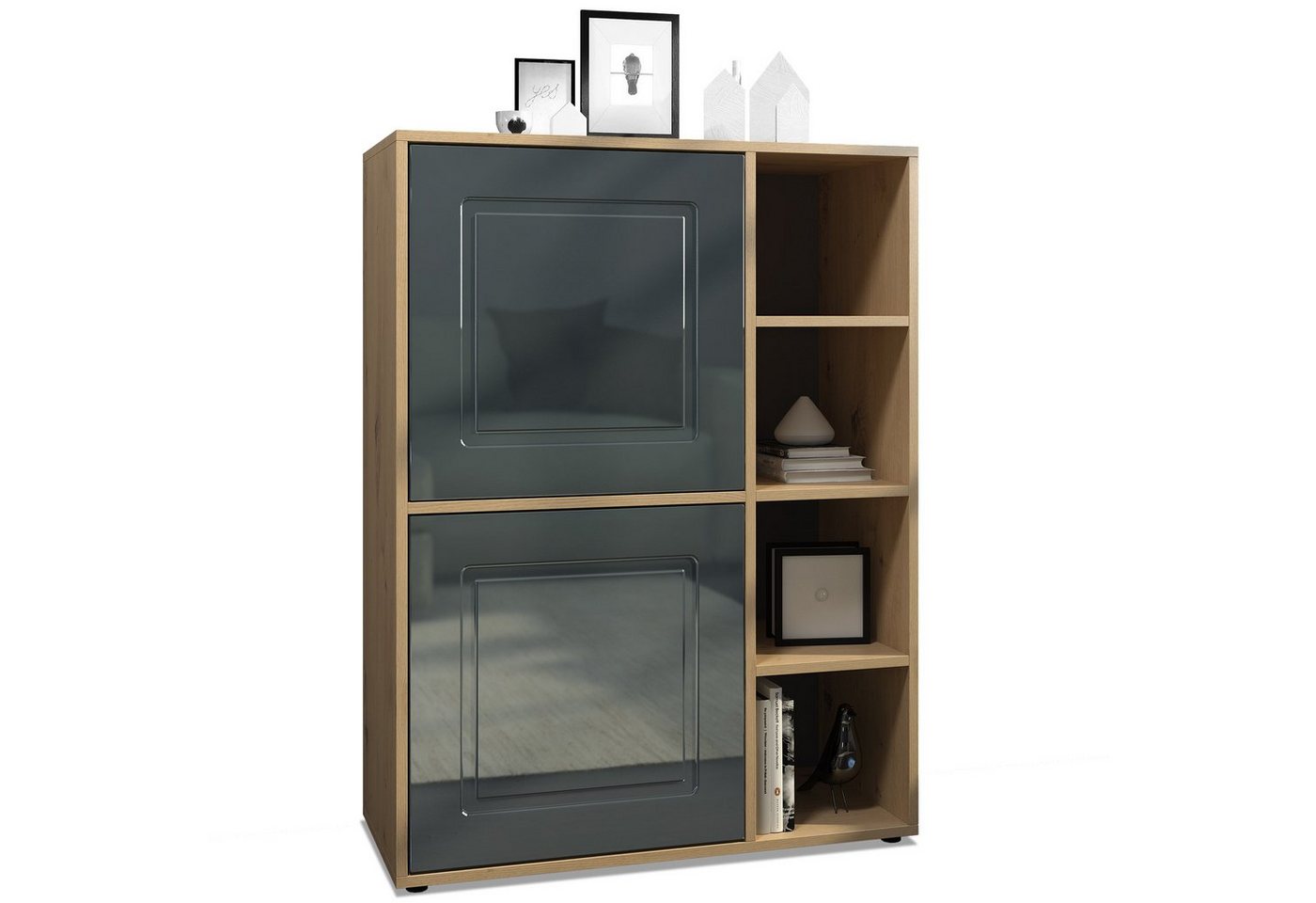 Möbelhandel Klipenstein Highboard NOAH V1, Kommode Schrank Landhaus, Korpus Eiche Artisan von Möbelhandel Klipenstein