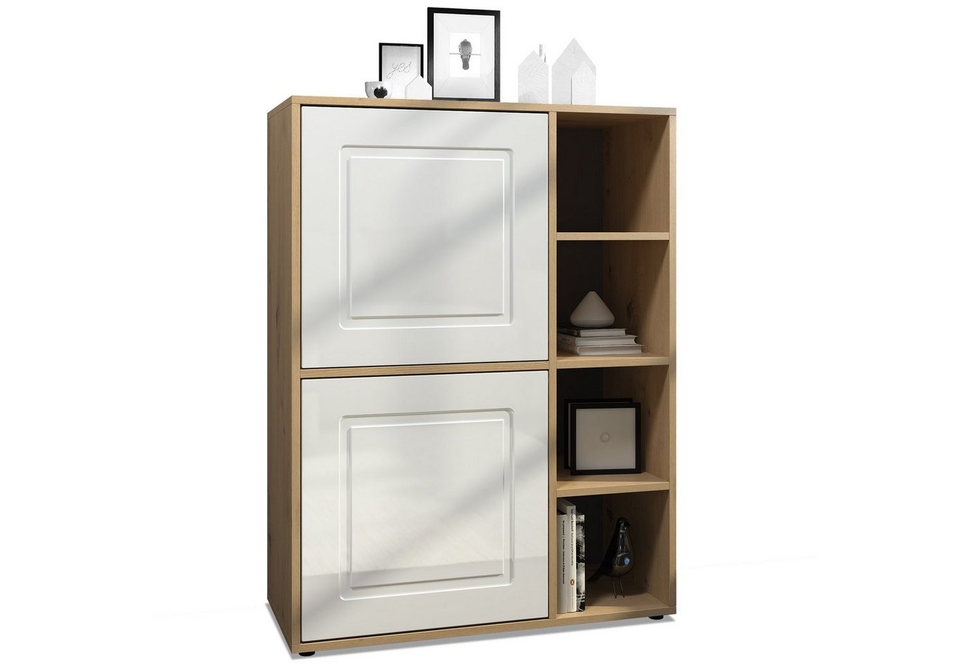 Möbelhandel Klipenstein Highboard NOAH V1, Kommode Schrank Landhaus, Korpus Eiche Artisan von Möbelhandel Klipenstein