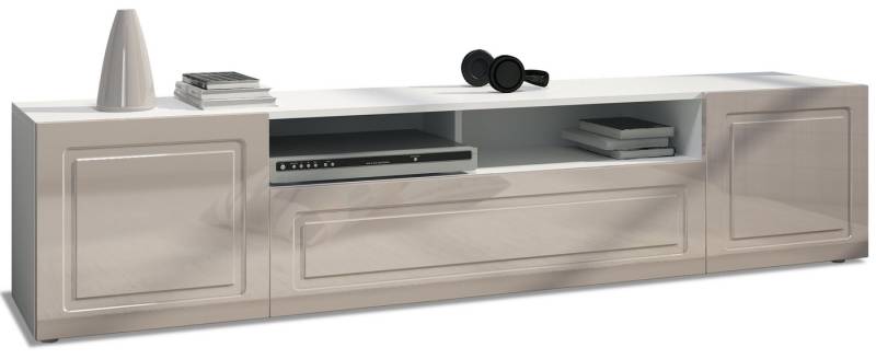 Möbelhandel Klipenstein Lowboard Rom, TV Kommode Fernsehtisch 181 cm, Landhausstil, Weiß matt von Möbelhandel Klipenstein