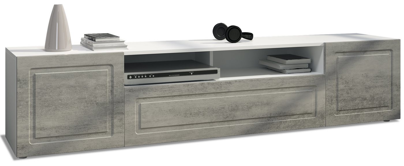 Möbelhandel Klipenstein Lowboard Rom, TV Kommode Fernsehtisch 181 cm, Landhausstil, Weiß matt Möbelhandel Klipenstein Lowboard Rom, TV Kommode Fernsehtisch 181 cm, Landhausstil, Weiß matt von Möbelhandel Klipenstein
