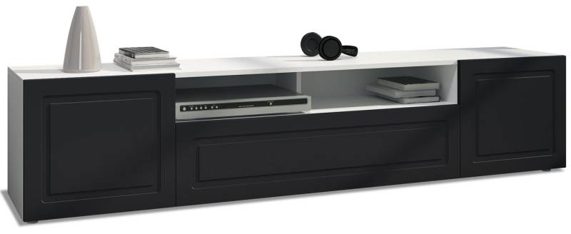 Möbelhandel Klipenstein Lowboard Rom, TV Kommode Fernsehtisch 181 cm, Landhausstil, Weiß matt von Möbelhandel Klipenstein