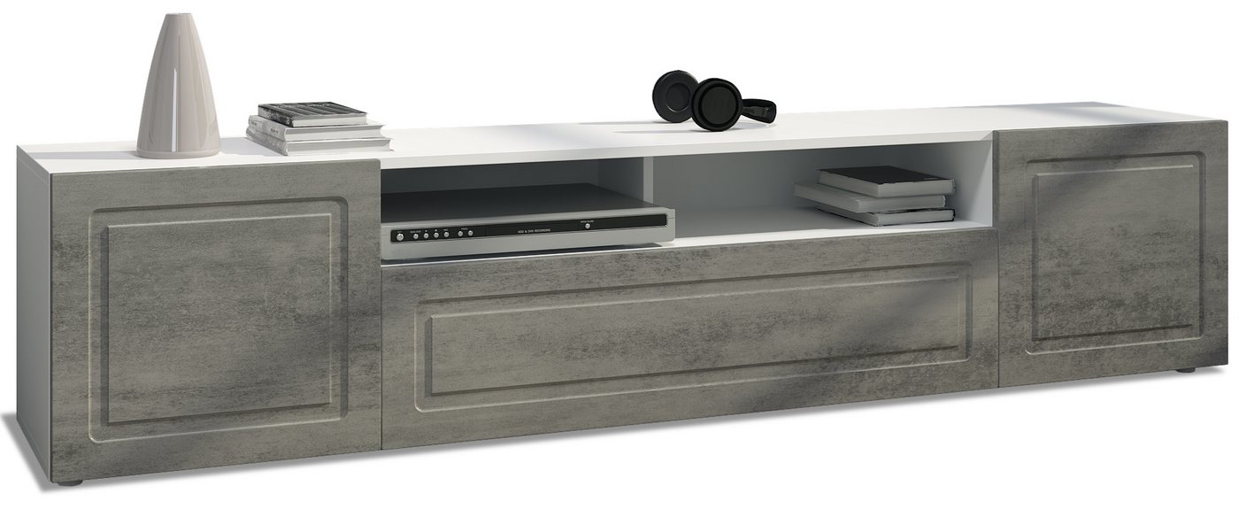 Möbelhandel Klipenstein Lowboard Rom, TV Kommode Fernsehtisch 181 cm, Landhausstil, Weiß matt Möbelhandel Klipenstein Lowboard Rom, TV Kommode Fernsehtisch 181 cm, Landhausstil, Weiß matt von Möbelhandel Klipenstein