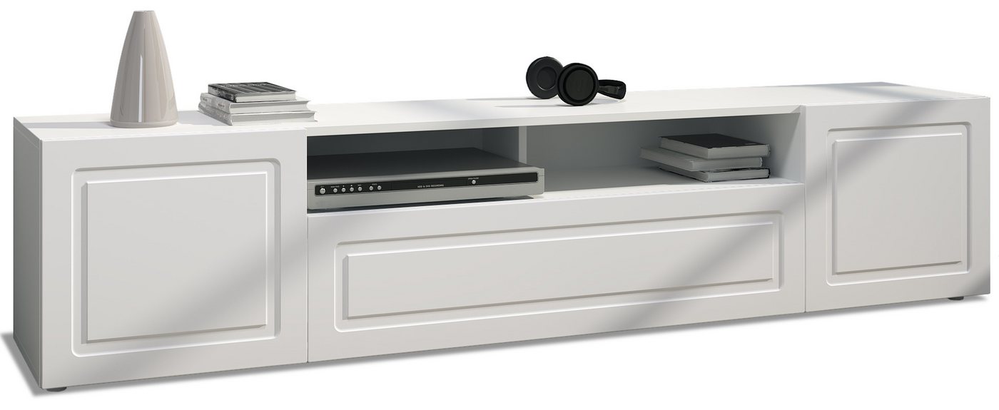 Möbelhandel Klipenstein Lowboard Rom, TV Kommode Fernsehtisch 181 cm, Landhausstil, Weiß matt Möbelhandel Klipenstein Lowboard Rom, TV Kommode Fernsehtisch 181 cm, Landhausstil, Weiß matt von Möbelhandel Klipenstein