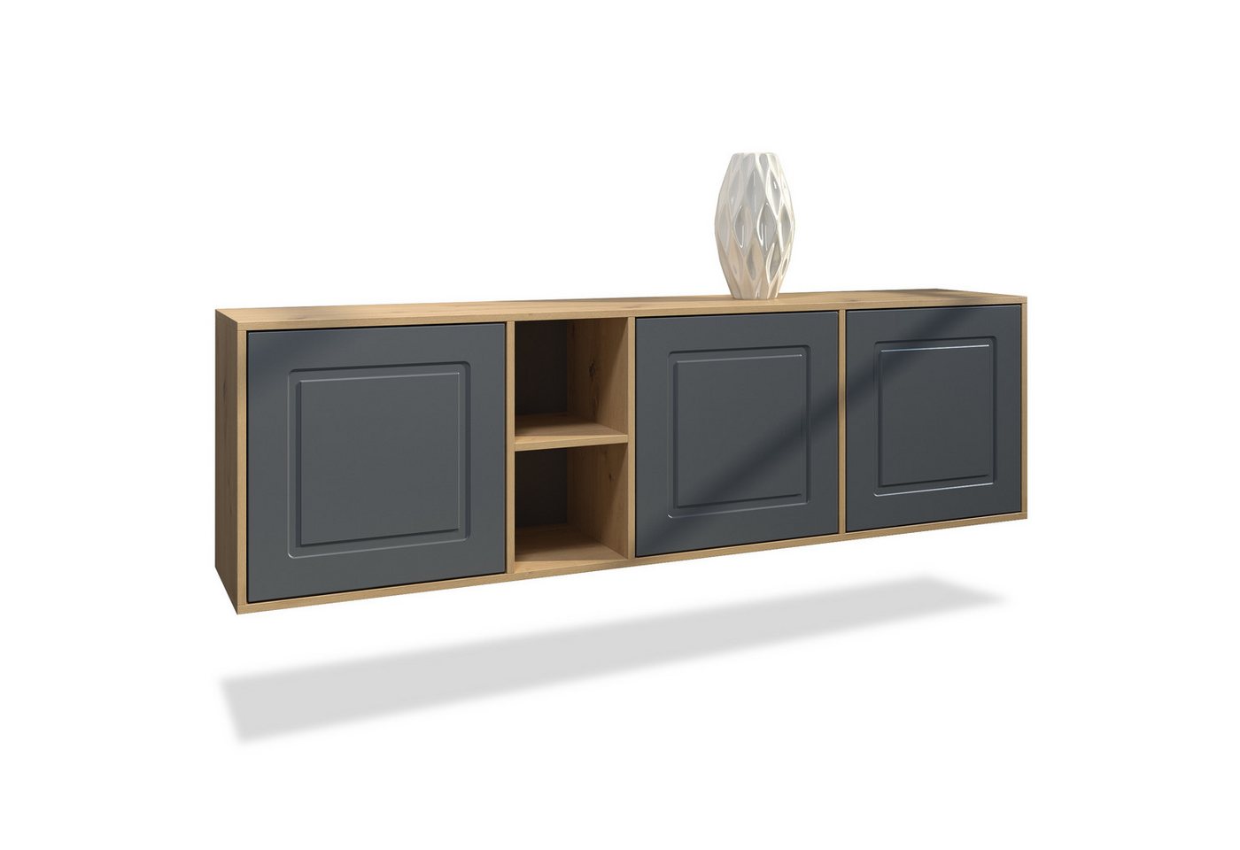 Möbelhandel Klipenstein Sideboard NOAH, TV Board hängend 182 cm, Landhaus, Korpus Eiche Artisan von Möbelhandel Klipenstein