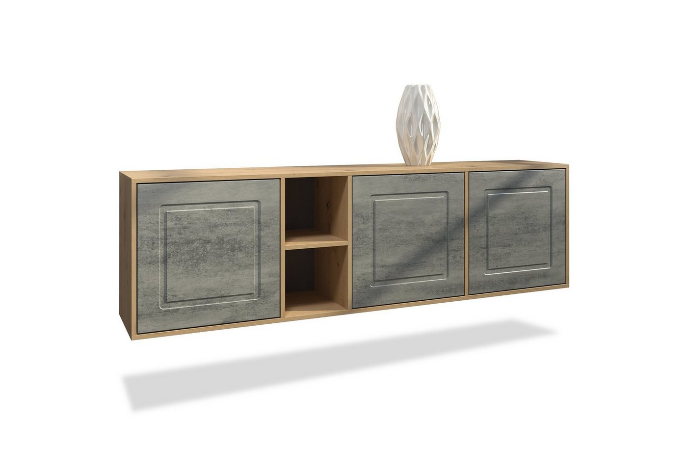 Möbelhandel Klipenstein Sideboard NOAH, TV Board hängend 182 cm, Landhaus, Korpus Eiche Artisan von Möbelhandel Klipenstein