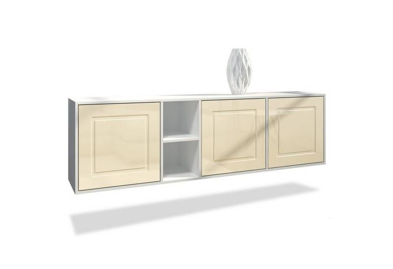 Möbelhandel Klipenstein Sideboard NOAH, TV Board hängend 182 cm, Landhaus, Korpus Weiß matt von Möbelhandel Klipenstein
